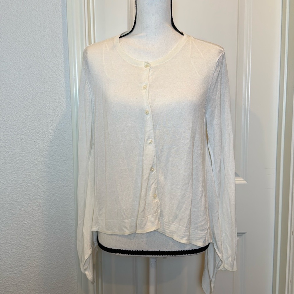 Simply Vera Vera Wang Cream Asymmetrical Button Down Shirt